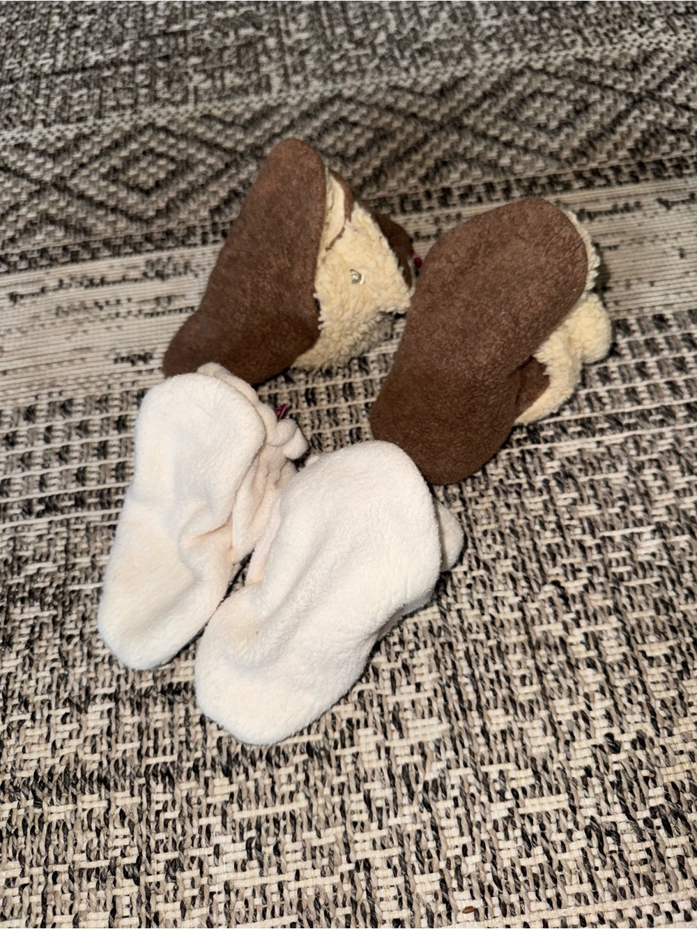 Zutano Fleece Cozie Baby Booties - 12 Months